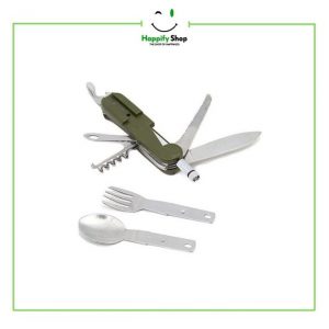9 In 1 Outdoor Spoon Fork Camping Knife Set for and Hiking