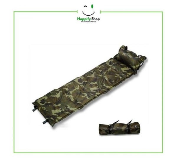 Inflatable Air Sleeping mat With Pillow – Camouflage