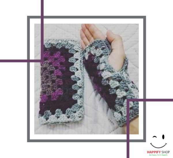 Cultural Style Crochet Gloves