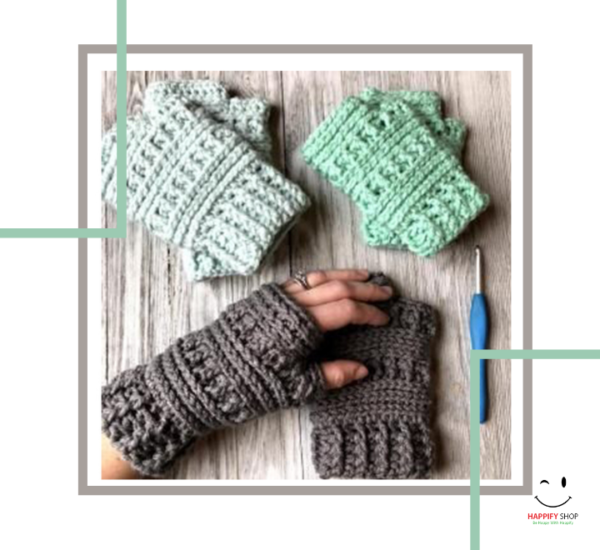 Crochet Gloves for Girls with a Thumbhole