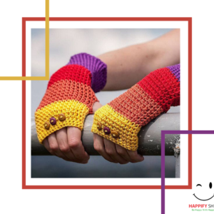 Button Style Crochet Gloves