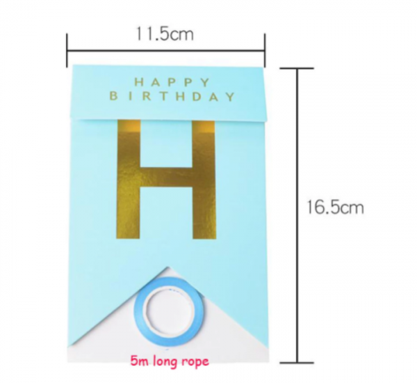 Happy Birthday Banner with rope